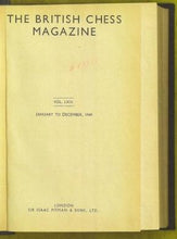 Load image into Gallery viewer, The British Chess Magazine Volume LXIX (69)