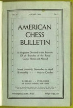 Load image into Gallery viewer, American Chess Bulletin Volume 27