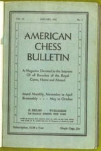 Load image into Gallery viewer, American Chess Bulletin Volume 28
