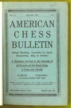 Load image into Gallery viewer, American Chess Bulletin Volume 26