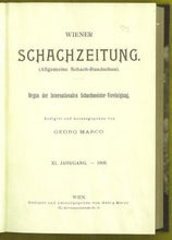Load image into Gallery viewer, Wiener SchachZeitung. Organ fur das gesamte Schachleben Volume XI (11)