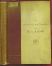 Load image into Gallery viewer, Zur Geschichte und Literatur des Schachspiels, Forschungen