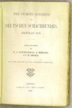 Load image into Gallery viewer, Der Sechste Kongress des Deutschen Schachbundes. Breslau 1889