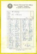 Load image into Gallery viewer, 1952 Interzonal Chess Tournament (Score Sheet)