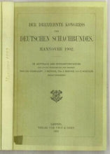 Load image into Gallery viewer, Der Dreizehnte Kongress des Deutschen Schachbundes. Hannover 1902