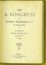 Load image into Gallery viewer, Der 21. Kongress des Deutschen Schachbundes (E.V.) in Hamburg 1921