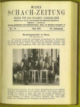 Load image into Gallery viewer, Wiener Schach-Zeitung. Organ für das gesamte Schachleben Volume IX (9)