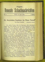 Load image into Gallery viewer, Kagan's Neueste Schachnachrichten Schachzeitung Volume 3