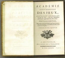 Load image into Gallery viewer, Academie Universelle Des Jeux Contenant Les Regles Des Jeux, avec des inftructions faciles pour apprendre a les bien jouer