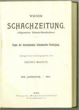Load image into Gallery viewer, Wiener SchachZeitung. Organ fur das gesamte Schachleben, Volume XVII (17)