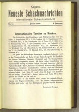 Load image into Gallery viewer, Kagan's Neueste Schachnachrichten Schachzeitung Volume 6
