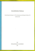 Load image into Gallery viewer, Lüders, Horst (1927-2003) Schachbibliothek Maßmann. Neubearbeitung des Kataloges von 1982 mit Ergänzungen und Nachträgen bis Oktober 1994