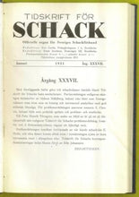 Load image into Gallery viewer, Tidskrift för Schack, Volume 37
