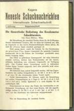 Load image into Gallery viewer, Kagan's Neueste Schachnachrichten Schachzeitung Volume 8