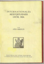 Load image into Gallery viewer, Internationales Meisterturnier Györ, 1924