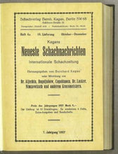 Load image into Gallery viewer, Kagan's Neueste Schachnachrichten Schachzeitung Volume 7