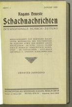 Load image into Gallery viewer, Kagan's Neueste Schachnachrichten Schachzeitung, Volume 10