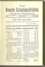 Load image into Gallery viewer, Kagan's Neueste Schachnachrichten Schachzeitung Volume 9