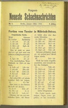 Load image into Gallery viewer, Kagan's Neueste Schachnachrichten Schachzeitung Volume 4