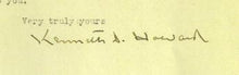 Load image into Gallery viewer, Letter to Frederick Gamage from Kenneth Howard
