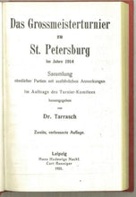 Load image into Gallery viewer, Das Grossmeisterturnier zu St Petersburg im Jahre 1914 Sammlung samtlicher Partien mit ausfuhrlichen Ammerkungen Lm Auftrage des Turnier-Komitees