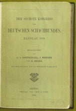 Load image into Gallery viewer, Der Sechste Kongress des Deutschen Schachbundes. Breslau 1889