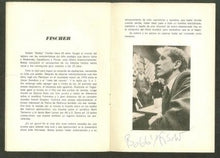 Load image into Gallery viewer, Programa del Match Semifinal del Compeonato del Mundo: G M Robert Fischer (EEUU) vs G M Tigran Petrosian (URSS)