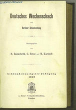 Load image into Gallery viewer, Deutsches Wochenschach und Berliner Schachzeitung, Volume 28