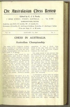 Load image into Gallery viewer, Australasian Chess Review Volume XI (11)