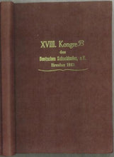 Load image into Gallery viewer, XVIII. Kongreß des Deutschen Schachbundes, e.V. Breslau 1912