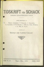 Load image into Gallery viewer, Nordiska schackförbundets nionde kongress med turneringar Göteborg (Gothenburg) 3-17 Aug 1919