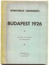 Load image into Gallery viewer, Internationaler Schachkongress Budapest 1926