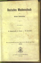 Load image into Gallery viewer, Deutsches Wochenschach und Berliner Schachzeitung, Volume 29