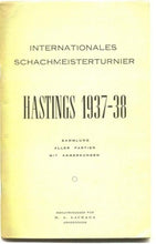 Load image into Gallery viewer, Internationales Schacmeisterturnier Hastings 1937-38
