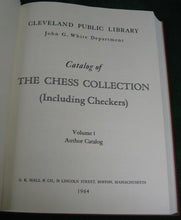 Load image into Gallery viewer, Cleveland Public Library, John G White Department: Catalog of the Chess Collection (Including Checkers)