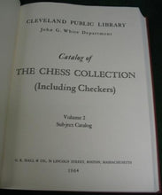 Load image into Gallery viewer, Cleveland Public Library, John G White Department: Catalog of the Chess Collection (Including Checkers)