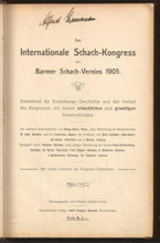 Load image into Gallery viewer, Der Internationale Schach-Kongress des Barmer Schach-Vereins 1905