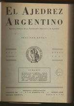 Load image into Gallery viewer, Ajedrez Argentino, El : Revista Oficial de la Federacion Argentina de Ajedrez, Second Epoch Volume 1