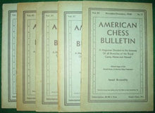 Load image into Gallery viewer, American Chess Bulletin Volume 37