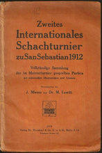 Load image into Gallery viewer, Zweites Internationales Schachturnier, Zu San Sebastian, 1912