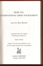 Load image into Gallery viewer, Bled 1931 International Chess Tournament