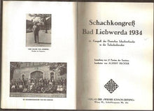 Load image into Gallery viewer, Schachkongress Bad Liebwerda 1934 13. Kongress des Deutschen Schachverbandes in der Tschechoslowakei