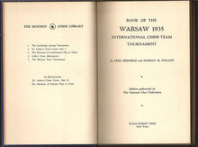 Load image into Gallery viewer, Book of the Warsaw 1935 International Chess Team Tournament