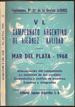 Load image into Gallery viewer, VL Campeonato Argentino de Ajedrez "Kalidad" Mar del Plata 1968