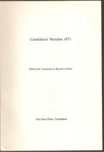 Load image into Gallery viewer, Candidates' Matches 1971