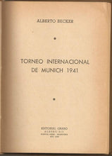 Load image into Gallery viewer, Munich 1941 Torneo Internacional