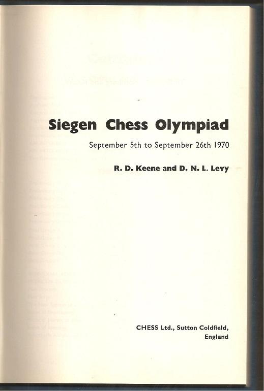 Spassky versus Fischer 1970 Chess Olympiad, Siegen. : r/chess