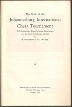 Load image into Gallery viewer, The Book of the Johannesburg International Chess Tournament, 1955