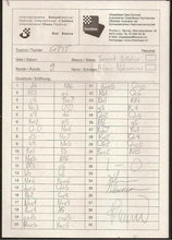 Load image into Gallery viewer, 38th Biel Chess Festival Tournament, Yannick Pelletier v Hikaru Nakamura (Score Sheet)