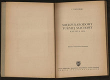Load image into Gallery viewer, Miedzynarodowy Turniej Szachowy Krynica 1956 (International Chess Tournament Krynica 1956)